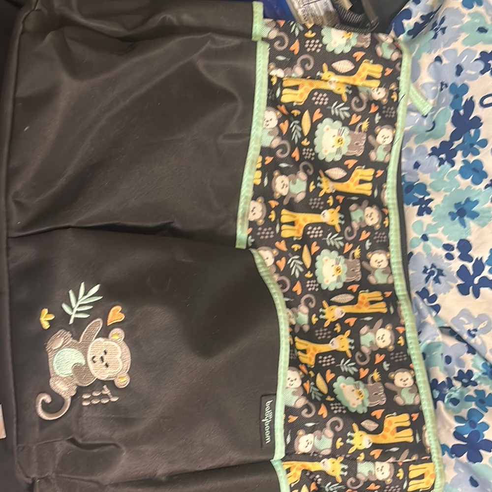 Animal Print Kids Organizer by Unknown Brand - Black and Green